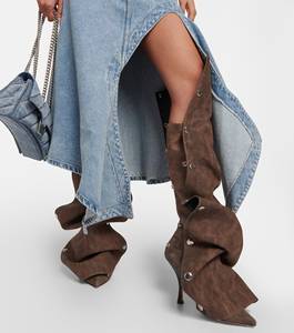 <span class=keywords><strong>Stivali</strong></span> da <span class=keywords><strong>Donna</strong></span> Sopra il Ginocchio con Tacco a Spillo, Punta Affusolata, in Denim, per Polpaccio Largo, Tacco 10.5cm, Taglia <span class=keywords><strong>44</strong></span>, per Autunno/Primavera - Vendita all'Ingrosso - Product Image 1