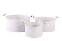 Ventes en gros de pots de fleurs en métal revêtus de poudre écologiques, style moderne, jardinières d'extérieur pour la maison et le jardin