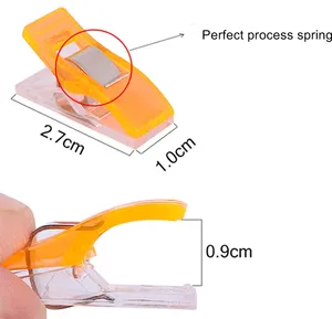 Rastgele renk özelleştirilmiş japon Quilter klipler kumaş bağlama Wonder dikiş yorgan klasör klipsleri 27mm