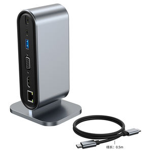 Station d'accueil <span class=keywords><strong>portable</strong></span> multifonctionnelle 12-en-1 Hub USB2.0 Câble intégré pour ordinateur <span class=keywords><strong>portable</strong></span> pour <span class=keywords><strong>PC</strong></span> et téléphone - Product Image 3
