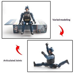Modèle de <span class=keywords><strong>jouet</strong></span> <span class=keywords><strong>militaire</strong></span> de soldat de grande taille 1:10, forces spéciales de police articulées en plastique de 18,5 cm pour le commerce extérieur - Product Image 3