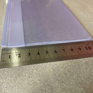 מדף סופרמרקט dustproof <span class=keywords><strong>pvc</strong></span> תווית רצועה דו צדדית דבק שטוח מחיר פלסטיק 110 מ "מ רחב פס כרטיס שקוף - Product Image 5
