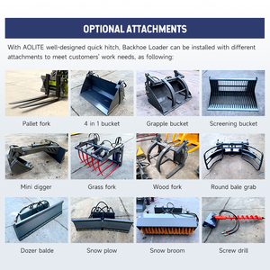 무료 배송 미니 백호 로더 4x4 건물 건설 레트로 굴삭기 휠 백호로드 - Product Image 5