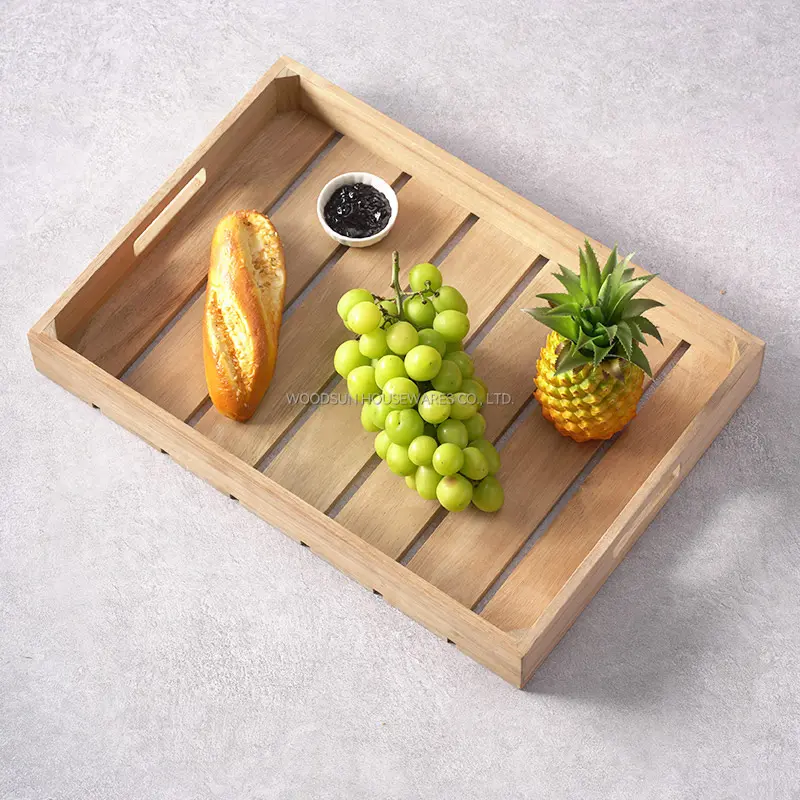 Woodsun Tabla De Servir De Madera Serv Tray Wood Food Serving Tray