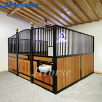 Écuries portables préfabriquées en métal JHorse, boxes pour chevaux en bambou