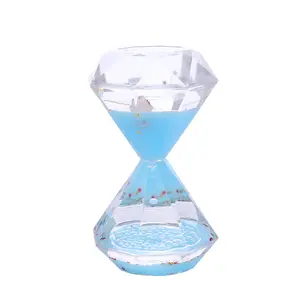 Moving Zand Liquid Motion Bubbler Timer Kleurrijke Diamant Vorm Zandloper Voor Vakantie Verjaardagspromotie Creatief Cadeau