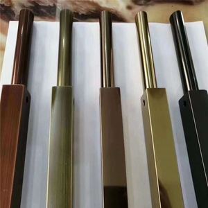 304 tabung warna baja tahan karat 201 pipa baja berlapis warna hitam lapis titanium emas mawar titanium sampanye emas - Product Image 3