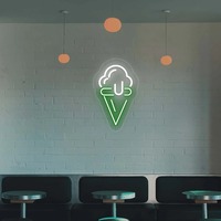 Enseignes lumineuses LED néon en acrylique pour crème glacée, personnalisables avec logo, conception gratuite, livraison rapide, sans MOQ, pour vendeurs Etsy – Direct Usine Chine