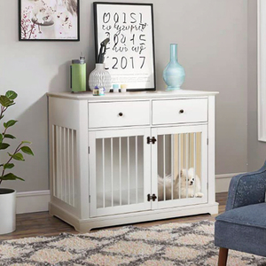 Mueble Moderno de Madera para Perros, Resistente a Mordeduras, con Puertas Dobles para Perros Grandes, Uso en Interiores - Product Image 4