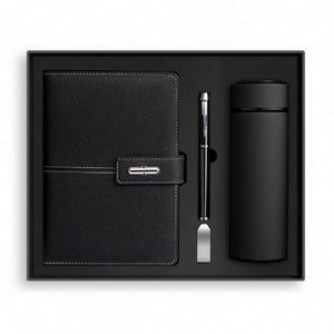 Promotional Stationery Set Custom Black Notebook with Box Thermos Cup <b>Journal</b> Gift Set With Pen Gifts Notebook Gift Box - Product Image 3