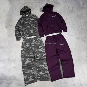 Conjunto Deportivo de Alta Calidad, Fabricante de Trajes Deportivos Personalizados, Sudadera con Estampado Digital de Camuflaje, Conjunto de Sudadera con Capucha y Pantalones Deportivos Holgados - Product Image 1