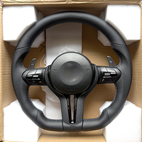 Volante de cuero para F01, F10, F20, F22, F25, M3, X5, F15, X6, F16, 4 radios, estilo empresarial, Serie 6 perforada