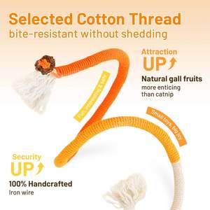 Đồ chơi cho vật nuôi tương tác phong trào Đồ chơI mèo cắn dây nhai thanh tự giải trí làm giảm sự nhàm chán trêu chọc mèo bông dây - Product Image 5