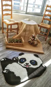 Hand Tufted Irregular Area Handmade Tufting PANDA Rug And Carpet For Living Room Custom Logo Rug