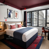Solution clé en main pour les chambres d'hôtel, ensembles de meubles de chambre d'hôtel modernes et personnalisés, ensemble complet de meubles de chambre d'hôtel pour projets commerciaux