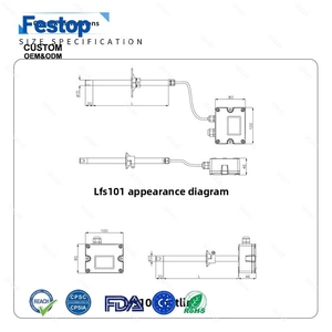 Anémomètre numérique Festop LFS10, capteur de vitesse du vent, transmetteur de volume d'air, type conduit, anémomètre de haute précision - Product Image 3