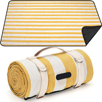 Couverture de pique-nique imperméable avec sangle de transport tapis de Camping pliant lavable en Machine pour tapis de plage ou fête de Camping en plein air en famille