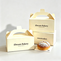 Boîtes à gâteaux blanches haut de gamme pour mariage, étanches et gaufrées, 4 pouces, avec poignée, pour livraison ou cadeau