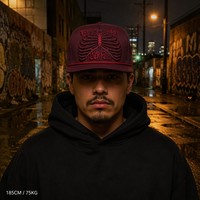 Casquette de baseball personnalisée avec broderie Old English, 5 panneaux, visière incurvée, style Dad Hat, streetwear urbain West Coast, vente en gros, faible MOQ