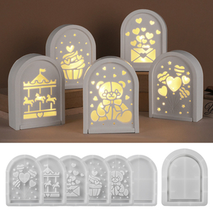 Dm1224 DIY 3D hình chữ nhật Hộp Quà Tặng Silicone khuôn lưu trữ Hộp ánh sáng đúc khuôn cho thạch cao xi măng nhựa <span class=keywords><strong>Epoxy</strong></span> nghệ thuật làm - Product Image 1