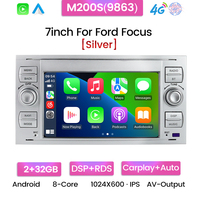 Radio con GPS para coche, reproductor de DVD con pantalla de centro comercial sin máquina de control, Ford Focus