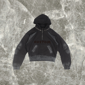 Sudaderas con Capucha y Cremallera, 100% Algodón, Felpa Gruesa, Estilo Desgastado, Venta al por Mayor, para Hombre, Talla Grande, Bordadas, Invierno, Vintage, Lavadas, 2026 - Product Image 3