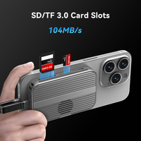 Hub USB-C Magnetik dengan Casing Aluminium Transfer Data 10Gbps 4K 60Hz Pengisian Daya PD 100W Enclosure SATA M.2 NVMe SSD