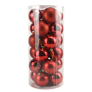 Le plus récent galvanisé 3/4/5/6/8cm baril miroir boule en plastique décorations d'arbre de noël pour la saint-valentin - Product Image 5