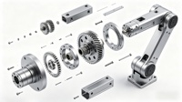 Pièces de préhenseur robotique CNC personnalisées, corps de préhenseur à forte force de serrage pour changeur d'outils à effet fin