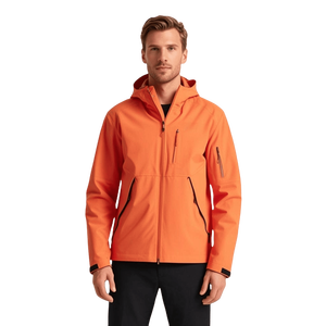 Logo d'entreprise <span class=keywords><strong>personnalisé</strong></span> vestes d'hiver minces pour hommes coupe-vent support <span class=keywords><strong>Softshell</strong></span> polaire à capuche extérieur imperméable pour la randonnée - Product Image 4