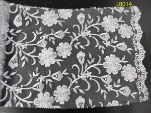 Custom Design Wholesale Embroidery Tulle <strong>Fancy</strong> <strong>Lace</strong> Fabric for Wedding Garment - Product Image 4