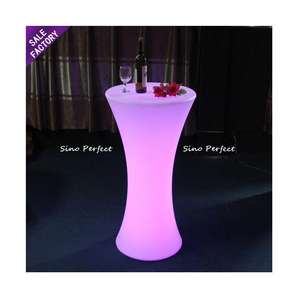 Vente directe d'usine, table ronde, banquet de mariage, événement, mobilier, table de bar lumineuse à LED - Product Image 1