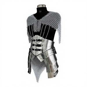 Gilet en maille d'acier inoxydable plaqué argent, forme irrégulière, vêtement de mode, armure, design métallique soudé - Product Image 1