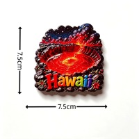 Aimant de réfrigérateur créatif 3D souvenirs de voyage volcanique d'Hawaï, États-Unis, pour la décoration intérieure et la collection