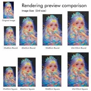 Kit <span class=keywords><strong>de</strong></span> <span class=keywords><strong>pintura</strong></span> <span class=keywords><strong>de</strong></span> diamante DIY LS Drill Size 5D, diseño <span class=keywords><strong>de</strong></span> niña brillante, con diamantes <span class=keywords><strong>de</strong></span> resina redondos y cuadrados, y puntos AB <span class=keywords><strong>de</strong></span> hadas, para pintar sobre lienzo - Product Image 2