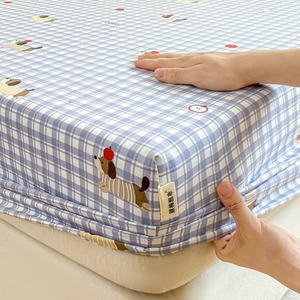 Three-piece Printed Bed Sheet Set Original Cotton Rough <strong>Linen</strong> Mat Bed Cover Pillow Cases American Home Eco-Friendly Breathable - Product Image 1