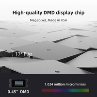 [Muestra gratis para distribuidor] BYINTEK 1-6 metros Distancia del proyecto 750 lúmenes DLP 3D 4K R19 Proyector portátil de cine en casa