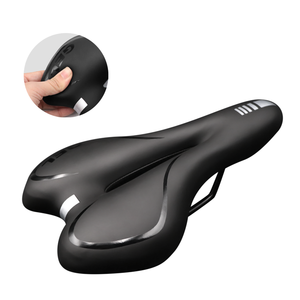 Selle de vélo de montagne RIDERACE en éponge creuse, surface en cuir PU, remplie de silice, coussin amortissant, siège de vélo - Product Image 4