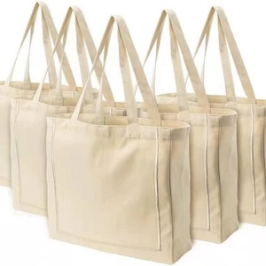 Sacs de courses en toile jaune moyen de qualité supérieure avec poignées, sacs fourre-tout en tissu pour l'épicerie, fournisseur - Product Image 1