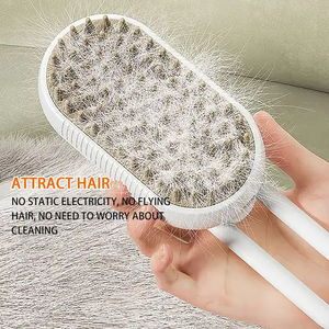 Katlanabilir Evcil Hayvan Tüy Alma Aleti 3'ü 1 Arada Kedi Silikon Buharlı Fırça Elektrikli Sprey Tarağı Kedi Bakım Fırçası Üniversal Sprey Masaj Tarağı - Product Image 3