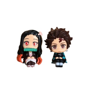 8 Estilos de Figuras de Acción de Anime Sentadas y Agachadas: <span class=keywords><strong>Tanjiro</strong></span> Kamado, Nezuko, Kanae Kocho, Ise Iwai, Modelo de Decoración, Bolsa OPP - Product Image 5