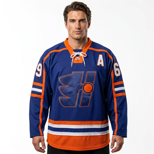 Maillot de hockey sur glace personnalisé, vintage, unisexe, vêtements de sport pour adultes - Product Image 2