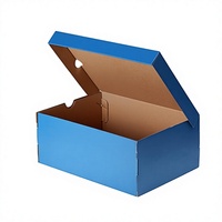 Boîte à chaussures en carton ondulé de luxe vide en gros avec gaufrage et logo personnalisé pour emballage cadeau
