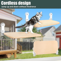 Perchoir de fenêtre pliable pour chat, spacieux et robuste, avec cadre en métal solide et hamac à couverture douce, doté de 4 ventouses puissantes