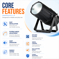 Garantie de satisfaction, lumière COB étanche IP65, 300W, éclairage LED étanche avec zoom, couleur chaude, éclairage de scène COB avec zoom