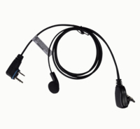 Écouteur plat intra-auriculaire Power Time PTE-100 de qualité supérieure avec microphone pour talkie-walkie, certifié CE ROHS FCC pour une communication claire et discrète