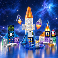 Mini tuiles magnétiques en boîte métallique 3,75 cm, blocs de construction portables pour les voyages, jouet éducatif STEM pour les tout-petits, garçons et filles, jouets cadeaux