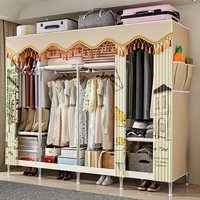 Armoire à vêtements simple au design moderne, combinaison de penderie de chambre, organisateur de vêtements, armoires portables en tissu