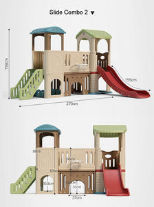 Çocuklar kapalı oyun alanı seti ev kullanımı için plastik slayt ve salıncak oyuncak - Product Image 3