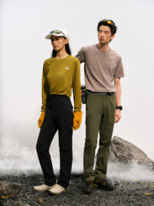 Pantalon pour homme à fermeture éclair centrale, séchage rapide, résistant à l'usure, respirant, coupe droite ajustée, pour sports de plein air - Product Image 3